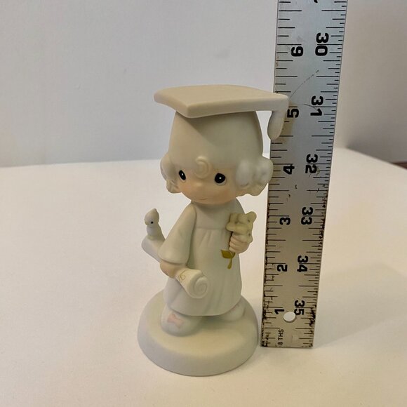 Precious Moments “Graduate” Jonathan & David 1980 Enesco Lord Bless You Keep You - Picture 3 of 7